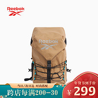 Reebok户外休闲运动耐磨防刮防泼水轻量登山包双肩包款卡其色加大号