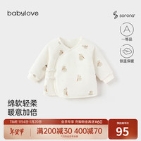 babylove婴幼儿棉服上衣秋冬夹棉保暖新生儿和尚服宝宝长袖衣服冬日印记 冬日印记