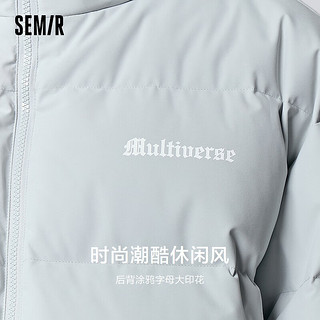 森马（Semir）羽绒服男冬季字母上衣oversize温暖时尚外套 土灰绿 -白鸭绒40967 160/80A/XS