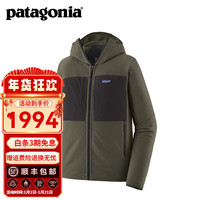 巴塔哥尼亚(Patagonia)男士R2户外防风保暖抓绒衣运动休闲连帽衫 Techface Hoody 83731 PNGR XL