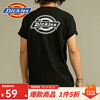 Dickies 纯棉短袖T恤男  夏季圆领休闲简约基本款百搭上衣 11799 黑色 M