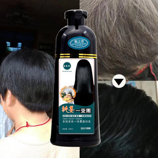 姜教授【五色可选】生姜一支黑染发剂膏植物自然黑色不沾头皮男女泡泡染 自然黑 400ML