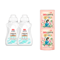 Liby 立白 洗衣液套装(小白白羽绒服专用洗衣液80g*2瓶 清新花果香+大师香氛洗衣液100g*2袋 梦幻格拉斯玫瑰)