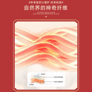 迷你真维斯 MINI JEANSWEST迷你真维斯儿童红色卫衣加绒新年款秋冬装女童冬季裤子男童拜年服 【蛇年羊羔绒裤子】国潮蛇小标 120