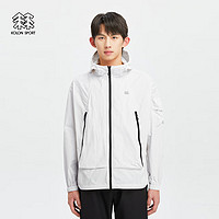 KOLON SPORT 可隆夹克 男女通用中性露营防风防泼水运动下摆抽绳防晒外套 LUJK4MT721-CR 米白