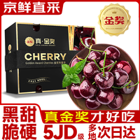 优圣园 车厘子智利进口礼盒装大樱桃水果原箱 果王 5J 34mm+ 3斤【礼盒装-保温箱+冰袋】