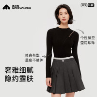 美力城 毛衣女针织衫 特黑 常规 XL