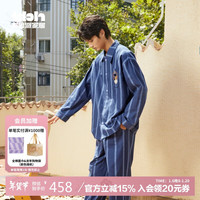 野兽派家居 都市野兽黑豹加厚全棉法兰绒家居服套装可外穿男女同款睡衣