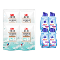 Liby 立白 洗衣液套装(小白白羽绒服专用洗衣液100g*4袋 清新花果香+御品 海洋精华至彩炫白洗衣液80g*4瓶 橙花香)