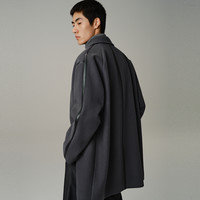 太平鸟男装 冬季中长款毛呢大衣 B1AAD4210 S