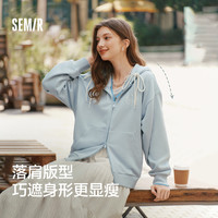 森马 Semir迪士尼米奇家族合作系列外套女连帽宽松2025春季绣花夹克