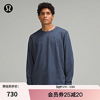 lululemon丨Soft Jersey 男士长袖针织衫 芯吸 LM3ES2S 希思矿物蓝/希思真海军蓝 L