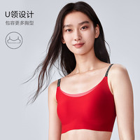 维密 果冻条文胸耀你红礼盒背心式软支撑红盒蛇年本命年内衣套装