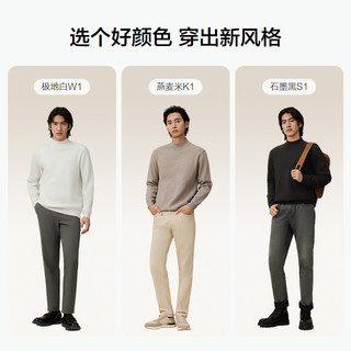 【羊毛】红豆毛衣男款抗菌抗静电秋冬可机洗加绒保暖半高领针织衫