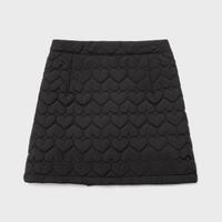 【休闲百搭】女式纯色时尚刺绣满印保暖显瘦A字半身短裙