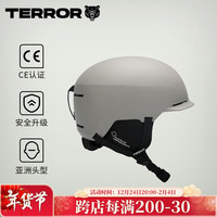 TERROR单板滑雪头盔专业雪盔滑雪护具 灰色 M码（55-58cm）