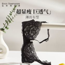 夏娃的诱惑 Eve's Temptation 内衣女性感蕾丝夏季超薄款透气大胸显小文胸上托防下垂