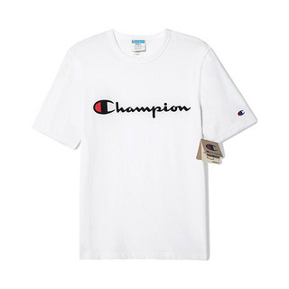 Champion 草写字母大Logo印花棉T恤男女情侣短袖潮牌 XS和S码有货