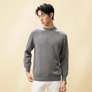 春竹 SPRING BAMBOO本命年红色100%山羊绒秋冬保暖圆领纯色休闲男打底羊绒衫