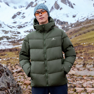 拓路者（Pioneer Camp）雪豹羽绒服男800蓬户外运动鹅绒服防风保暖连帽外套 军绿色 2XL  军绿色 |800蓬鹅绒|90%绒子含量