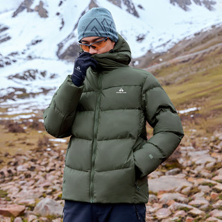 拓路者（Pioneer Camp）雪豹羽绒服男800蓬户外运动鹅绒服防风保暖连帽外套 军绿色 2XL  军绿色 |800蓬鹅绒|90%绒子含量