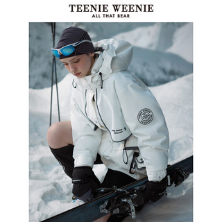 TeenieWeenie小熊女装2024冬季防水透湿舒适棉花糖派克羽绒服