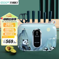 巧媳妇（SMARTWIFE）刀具套装 厨房家用菜刀分类刀具砧板套装多功刀具十件套 熊猫系列 菜板组合消毒十件套(国潮熊猫版)