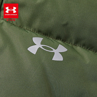 安德玛（Under Armour）【UAKIDS热力羽绒】童装男大童长款防风双拉链保暖羽绒244106308 军绿 170