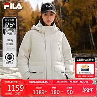 FILA 斐乐连帽羽绒服2024年冬季派克服收腰加厚运动外套 185/104A/XXL