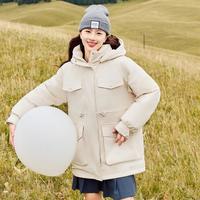 【简约中长款】女式羽绒服经典秋冬年轻潮流都市工装外套