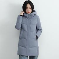 雪中飞 SNOWFLYING【简约纯色】女式羽绒服中长款简约休闲防风保暖女式中长款羽绒服