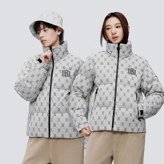 【时尚复古老花】男女休闲宽松外套短款立领羽绒服