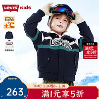 李维斯 Levi's 儿童棉服男女童2024冬季外套保暖童装 黑美人 110 /52(4)