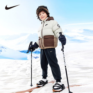 NIKE 耐克童装男童羽绒服新年红色拜年服保暖舒适儿童上衣外套 桦树白 160 /80(XL)