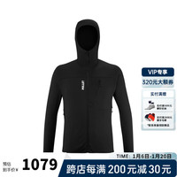 觅乐（MILLET）秋冬徒步登山防寒透气快干轻盈保暖男款抓绒衣MIV10336 N0247-黑色 M