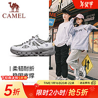 骆驼（CAMEL）年女士休闲鞋轻便软底简约舒适户外徒步鞋 G24S342016T 雨雾灰女 36