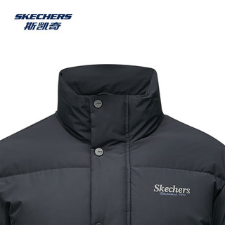 斯凯奇（Skechers）男女同款三防科技2024年冬季新款鸭绒立领保暖外套羽绒服 /0018