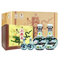 牛栏山二锅头青龙 清香型白酒53度（500ml*2+125ml*2）*3礼盒 整箱装