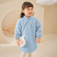 戴维贝拉女童棉服秋冬装儿童夹棉裙子婴儿汉服连衣裙女宝宝童装