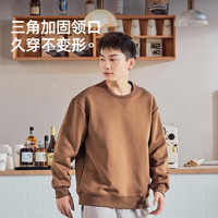 唐狮圆领卫衣男春秋款2025男士美式重磅宽松套头衫休闲外套HW