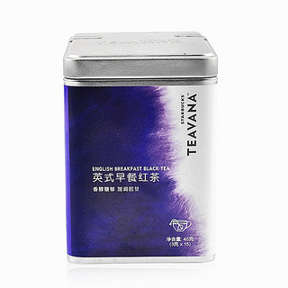 星巴克茶叶STARBUCKS TEAVANA茶瓦纳 英式早餐红茶45克\/15包