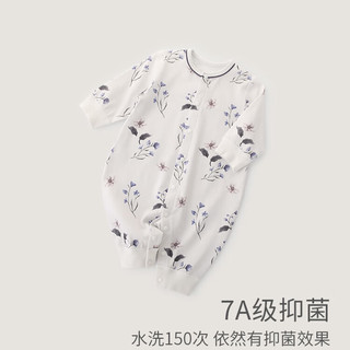 巴厘小猪（BALIPIG）宝宝秋季衣服新生儿a类纯棉哈衣初生儿全棉爬服春秋款婴儿外出服 花开物语 90cm