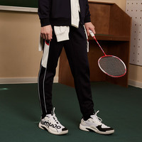 薰风 羽毛球服长裤男女同款宽松撞色拼接熏风运动针织长裤
