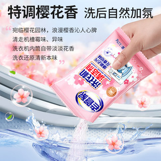 老管家 洗衣机清洗剂花香滚筒波轮全自动洗衣机清洁抑菌除垢剂清洁375g 2盒【实惠装】