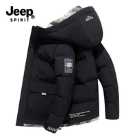 JEEP SPIRIT户外棉服男冬季加棉加厚保暖棉衣外套羽面包绒棉袄