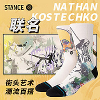 百亿补贴：STANCE NATHAN艺术家潮流涂鸦休闲袜男女春季中筒袜AB款