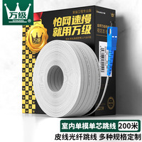 万级 皮线光纤跳线电信级 SC-SC室内单模单芯 1芯2钢丝尾纤 低烟无卤网线光纤入户线200米2-192113