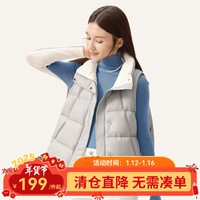 网易严选90%白鸭绒女式三防无压廓形羽绒马甲背心奶呼呼小欧包