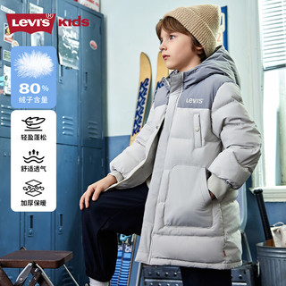 Levi's李维斯儿童羽绒服男女童2024冬季保暖童装 满月灰 140 /68(S)