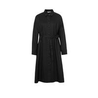 MM100%棉黑色长款连衣裙收腰显瘦5E2190011